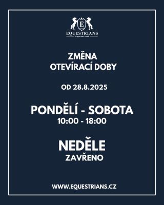 Změna otevírací doby! Od 28.8.2025! Pondělí - sobota od 10:00 do 18:00 Neděle - zavřeno Těšíme se na Vás v Lipencích 💙